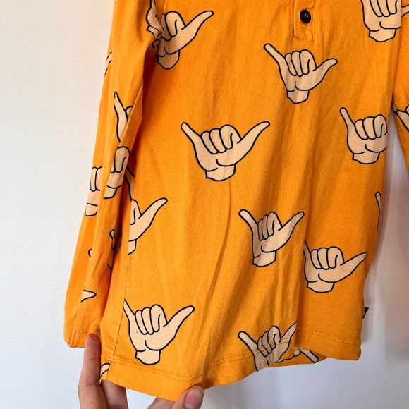 Carlijnq Orange Kids Shirt with Hand Sign Print - Picture 2 of 4